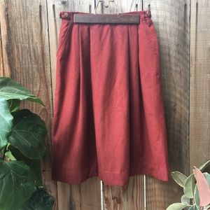 Vintage 50s/60s Wool Brick Colored Skirt